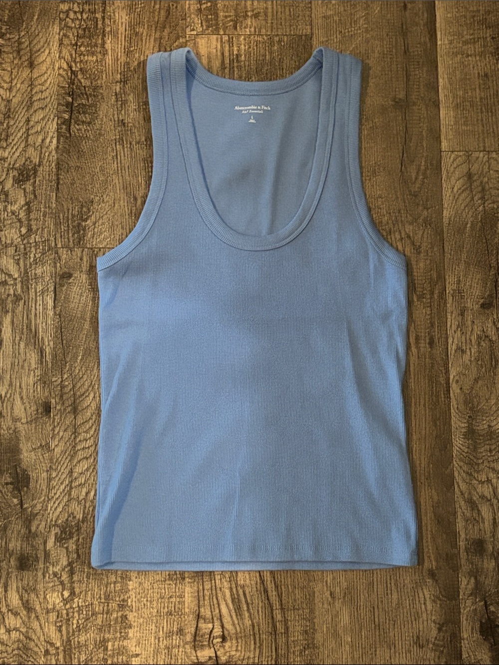 Abercrombie & Fitch Ribbed Scoop Tank - Blue - Size Large